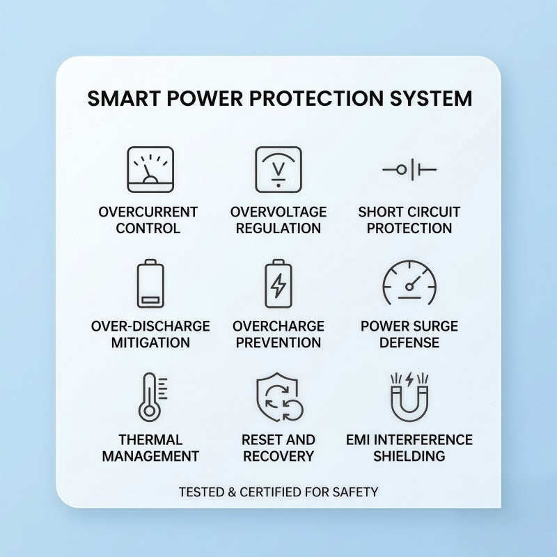 20W PD Fast Charging Portable Power Bank with Built-in Cables, LED Display & Flashlight