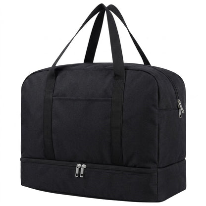 Water-Resistant Travel Duffel Bag with Wet/Dry Pocket & Shoe Compartment