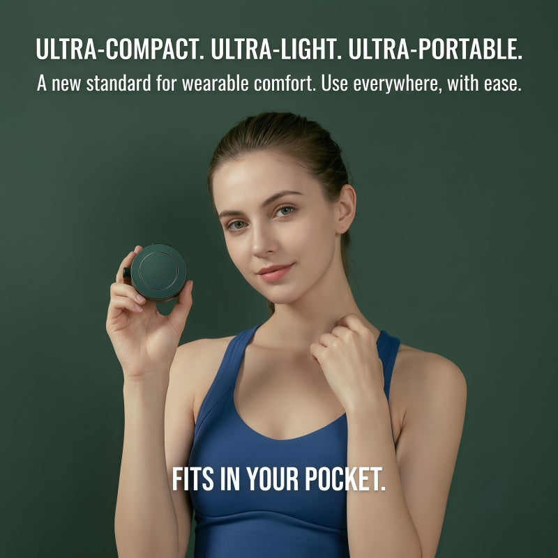 Portable Clip-On Personal Fan - Hands-Free Wearable Waist & Neck Cooling Fan, 3-Speed 360° Rotatable Rechargeable Airflow