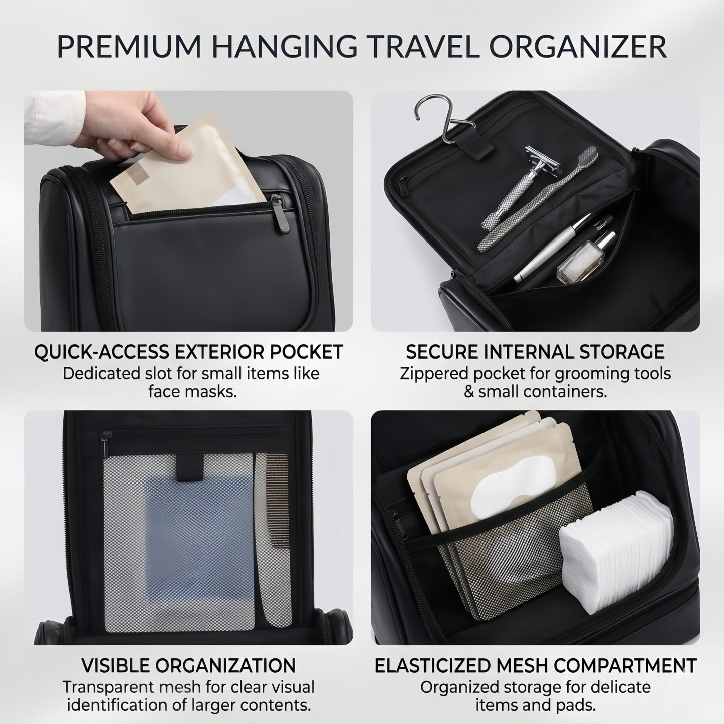 Large Travel Duffel Bag with Wet Pocket, Waterproof Weekender Overnight Bag for Men and Women