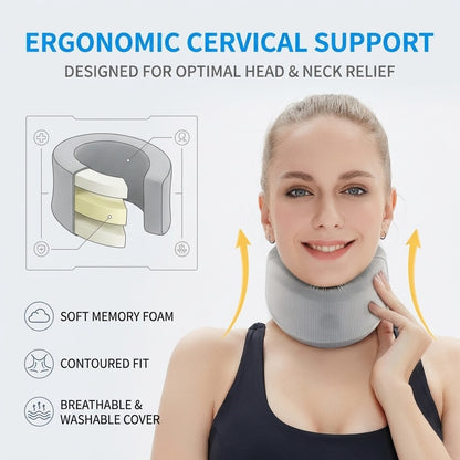 Soft Cervical Neck Support Collar - Breathable Foam Neck Brace