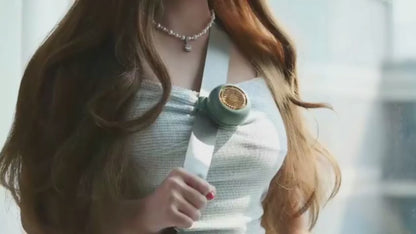 Portable Clip-on Fan, 5-Speed Hands-Free Wearable Mini Waist Fan with Digital LED Display & 360° Adjustable Airflow