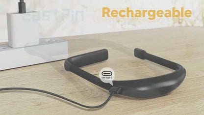Rechargeable LED Neck Reading Light with Power Display – Hands-Free Neck Light for Crafting, Camping & Night Reading